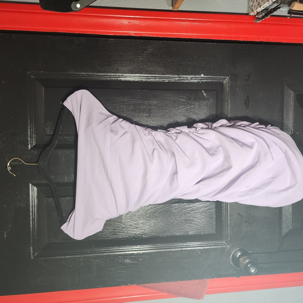 Purple Off-Shoulder Bodycon Mini Dress - Picture 5 of 11